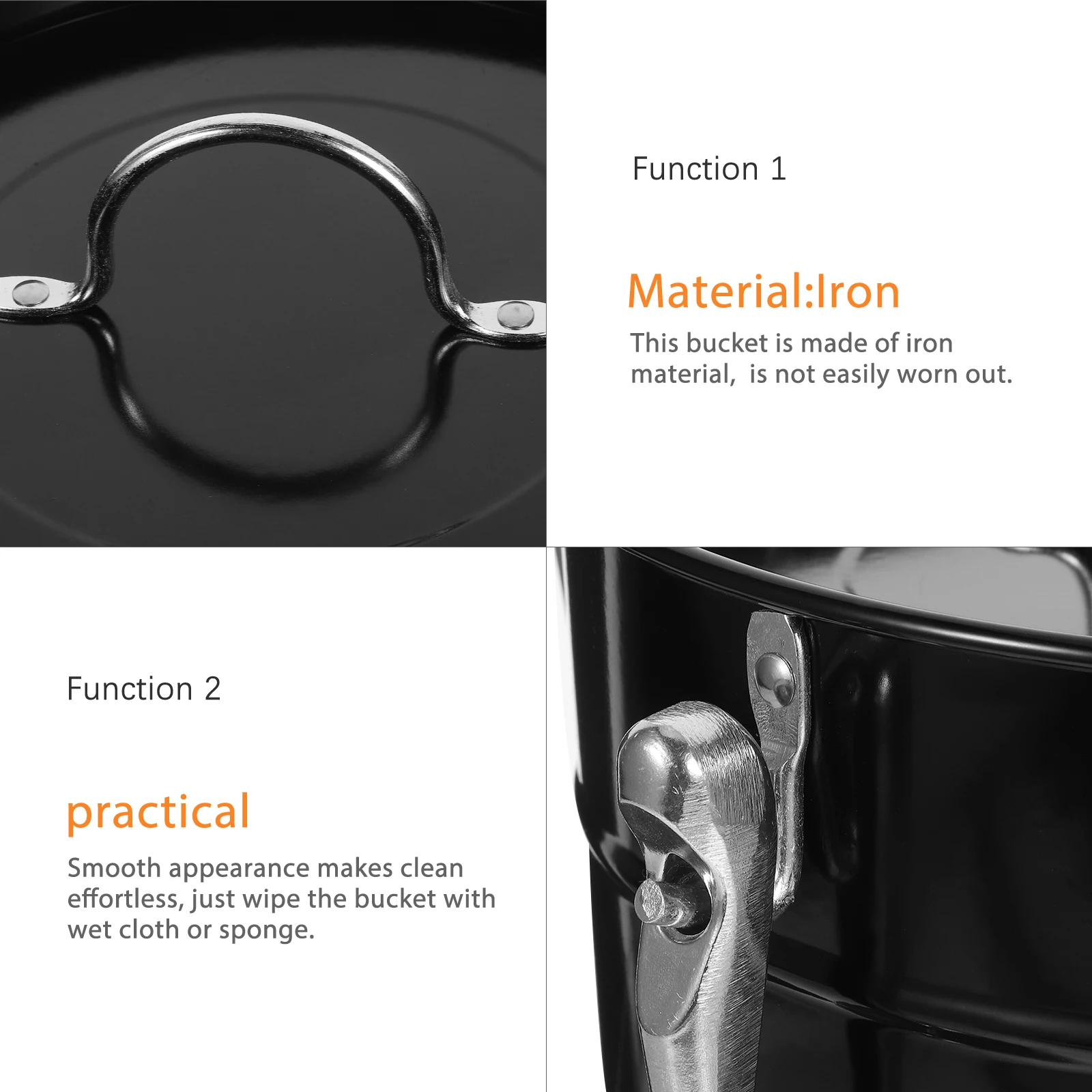 

Sturdy Iron Ice Bucket Thick Beer Storage Container With Lid Multi-Functional Wine Bottle Holder For Bar Party Desktop Use Ktv