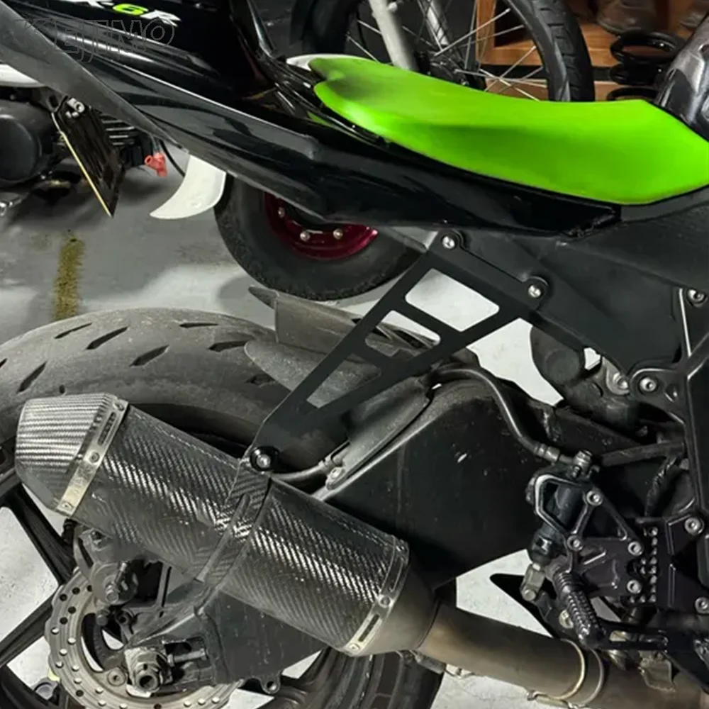 For Kawasaki ZX6R Performance 2019-2021 Motorcycle Exhaust Hanger Bracket Black Accessories Muffler Support NINJA ZX6R  ZX636