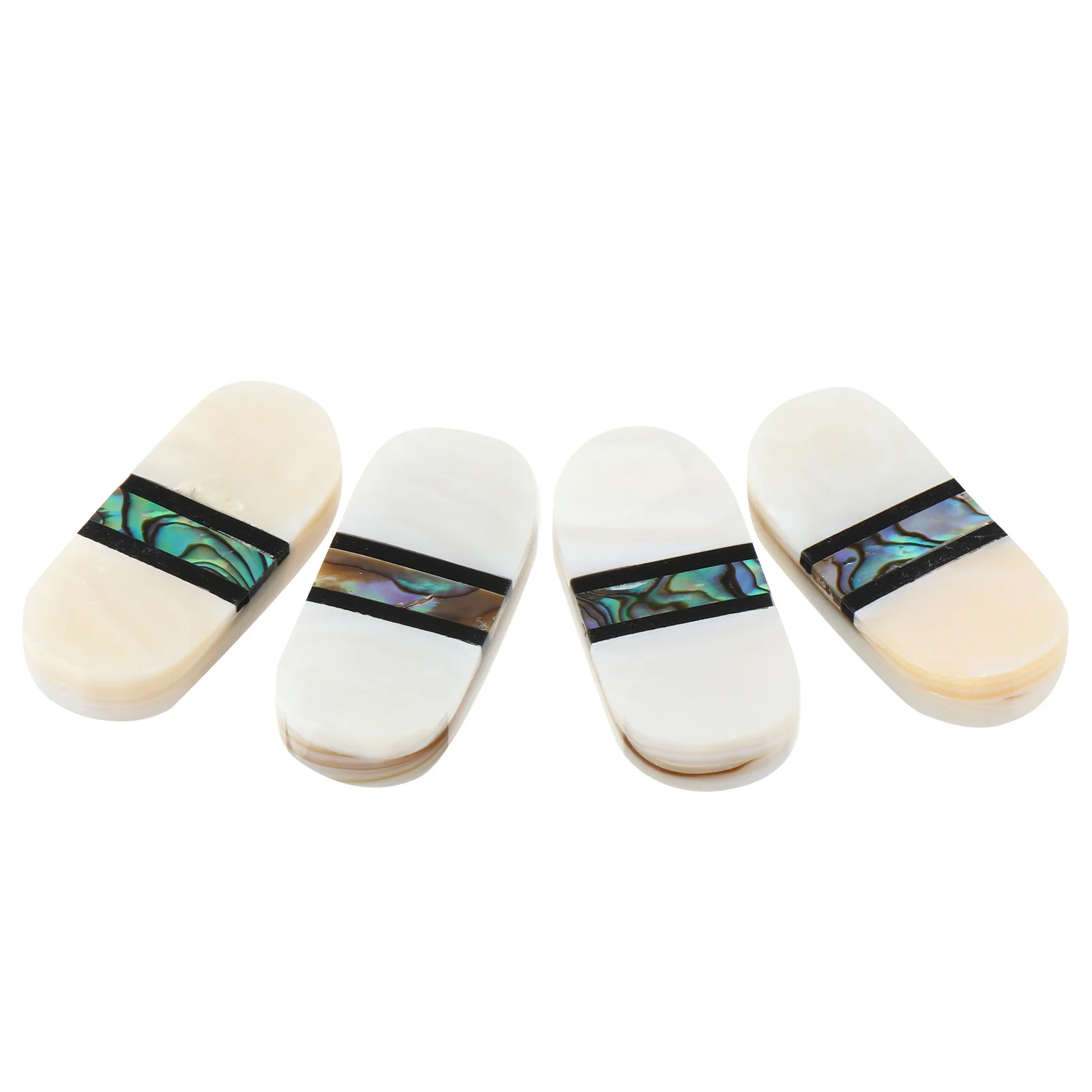 

4Pcs Shell Chopsticks Rests Natural Polarized Design Chopstick Holder for Sushi Rice Bowl Spoons Stand Home Kitchen Party