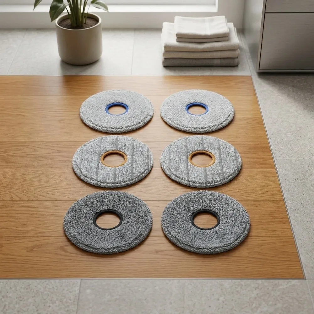 Mop Cloths 6 pcs for Dream S5 Robot For vacuum Cleaner Microfiber Replacement Pads for Regular Floor Maintenance