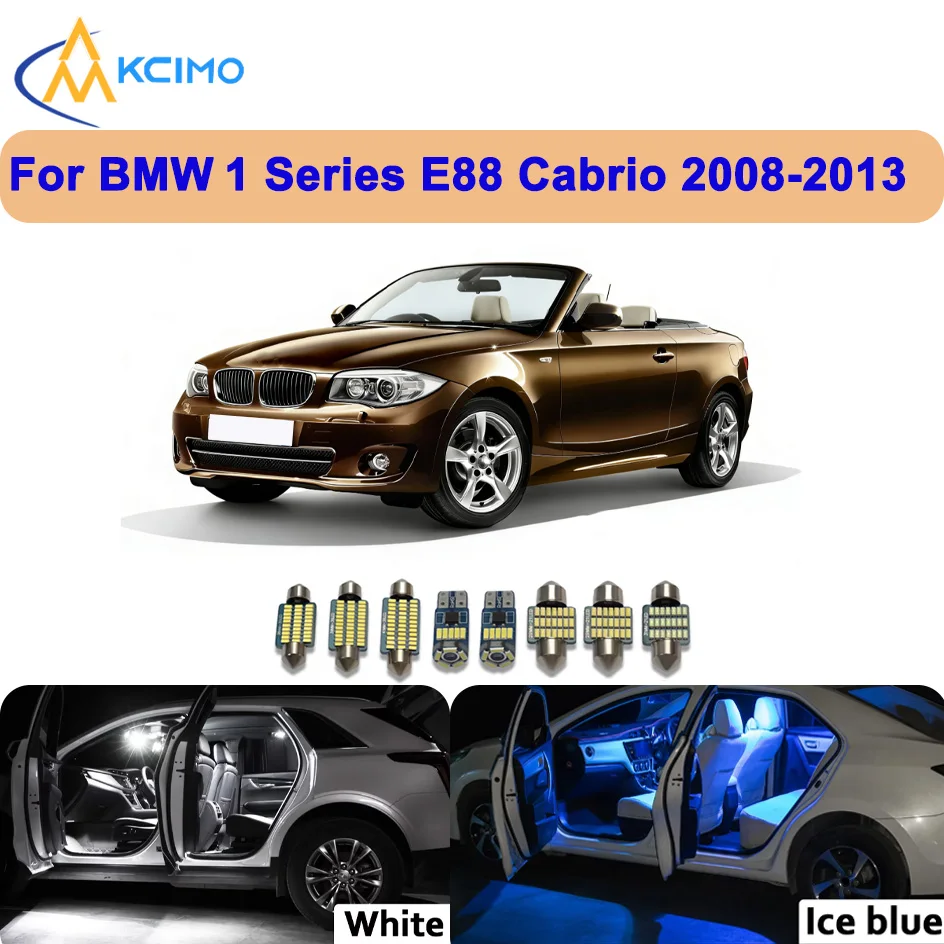 

Комплект сверхярких светодиодных внутренних и дверных фонарей Canbus для BMW 1 серии E88, кабриолет 2008–2013, без фургона, простая установка!