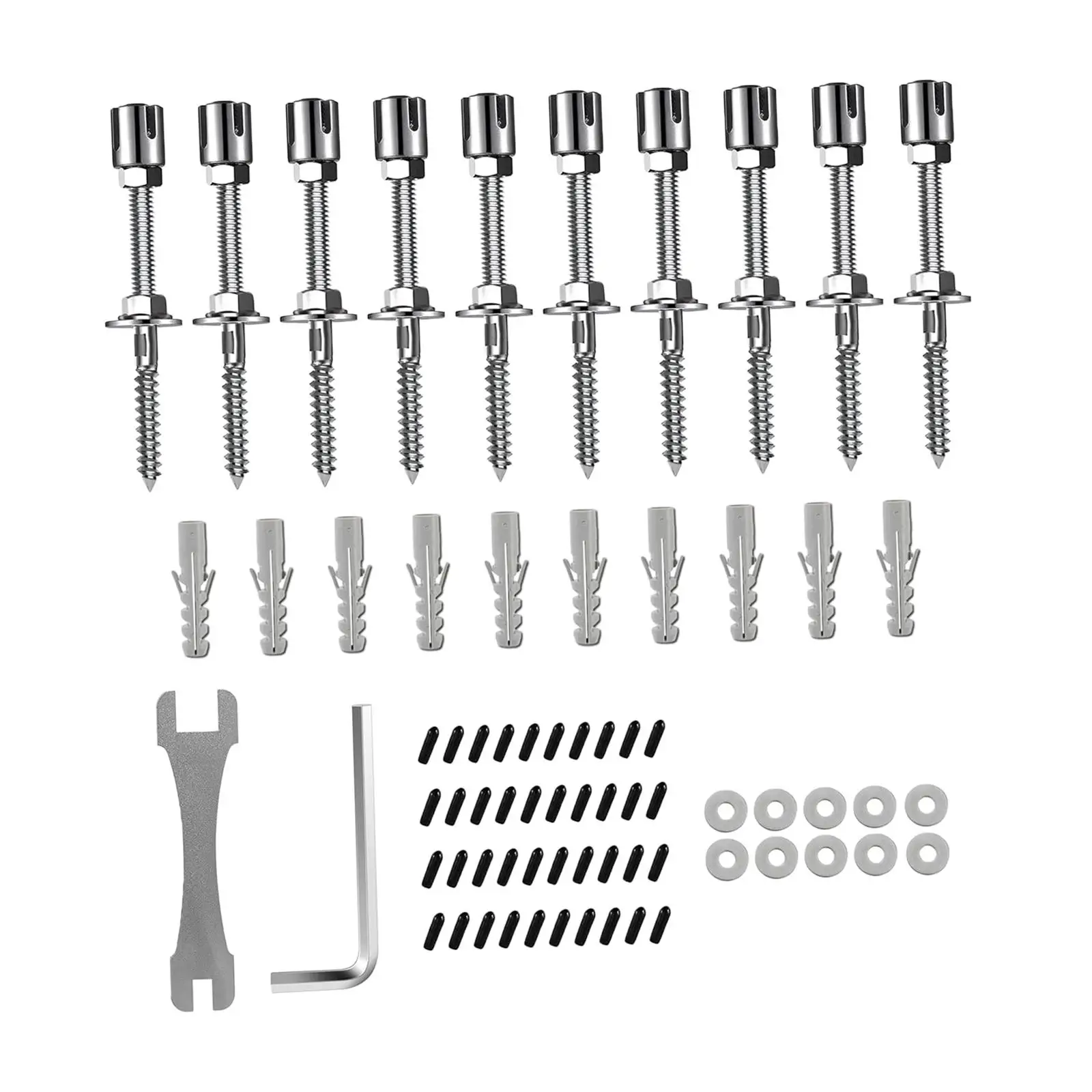 Green Wall Trellis Kit Garden Stainless Steel Allen Key Trellis System for Climbing Plants Courtyard Ivy Outdoor Plants Rose