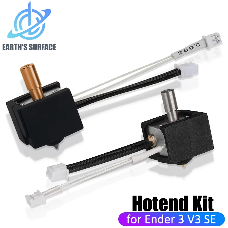 

3D Printer Part Hotend Kit for Ender 3 V3 SE Titanium Alloy Throat Bimetal Heatbreak J-head Print Head for Creality Ender3 V3 SE