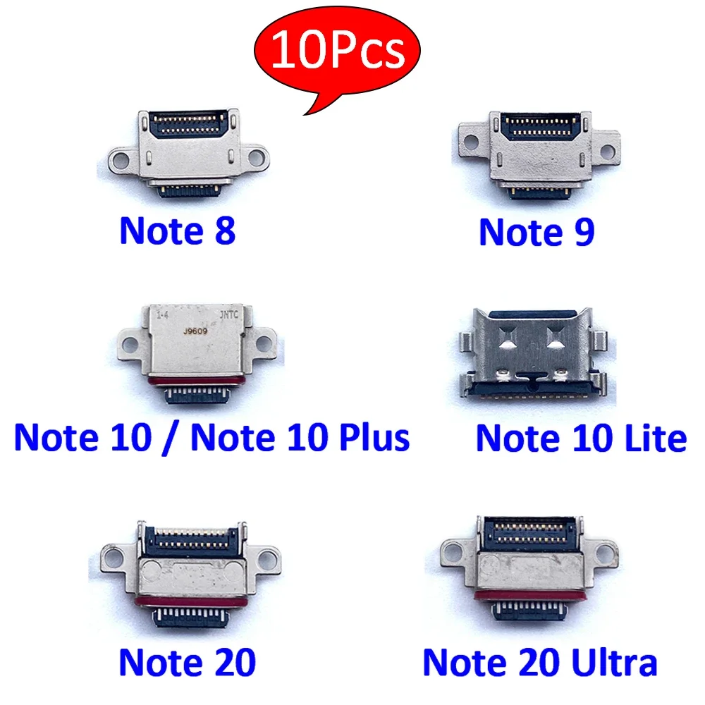 10 teile/los, neue getestete Micro Mini USB-Buchse Steckdose Ladegerät Ladeans chluss für Samsung Note 20 Ultra 10 Lite 8 9