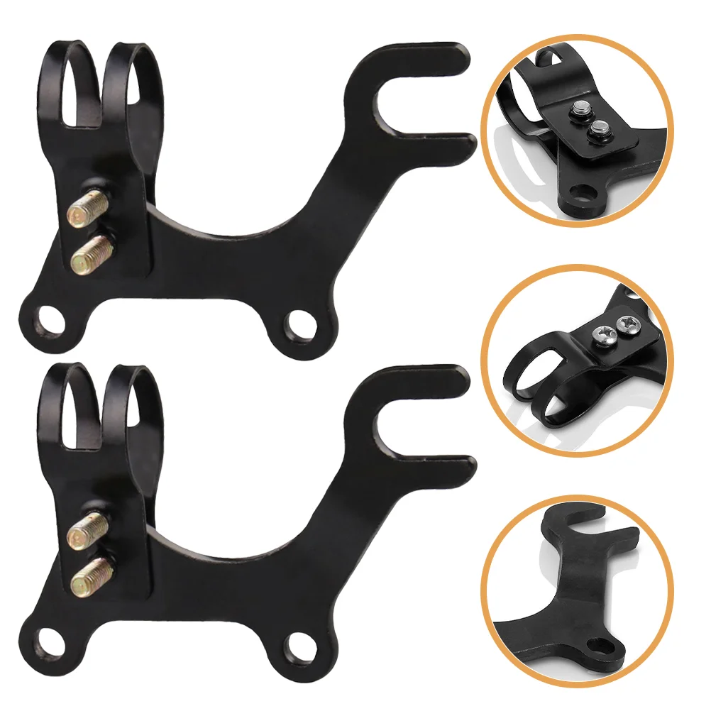 

2 Pcs Disc Brake Modification Bracket Bicycles Parts Riding Bike Adapter Kit Carbon Steel Holder for Components