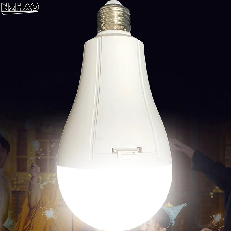 1pcs  LED TYPE-C Rechargeable Light Bulb E27 20W 85-265V Emergency Bulb Hanging Camping Lamp For Tent Home Power Failure Porch