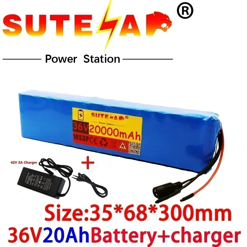 

NEW26 36V Battery 10S3P 20Ah 42V 18650 lithium ion battery pack For ebike electric car bicycle motor scooter with 20A BMS 500W