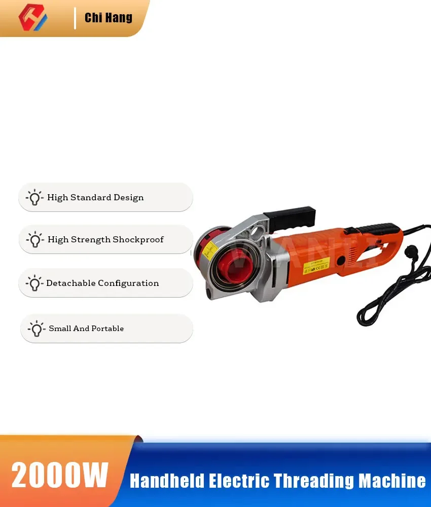 

30 Type Portable Hand-Held Electric Pipe Threading Machine 220v/2000w Household Hinged Plate Galvanized Pipe Threading Tool