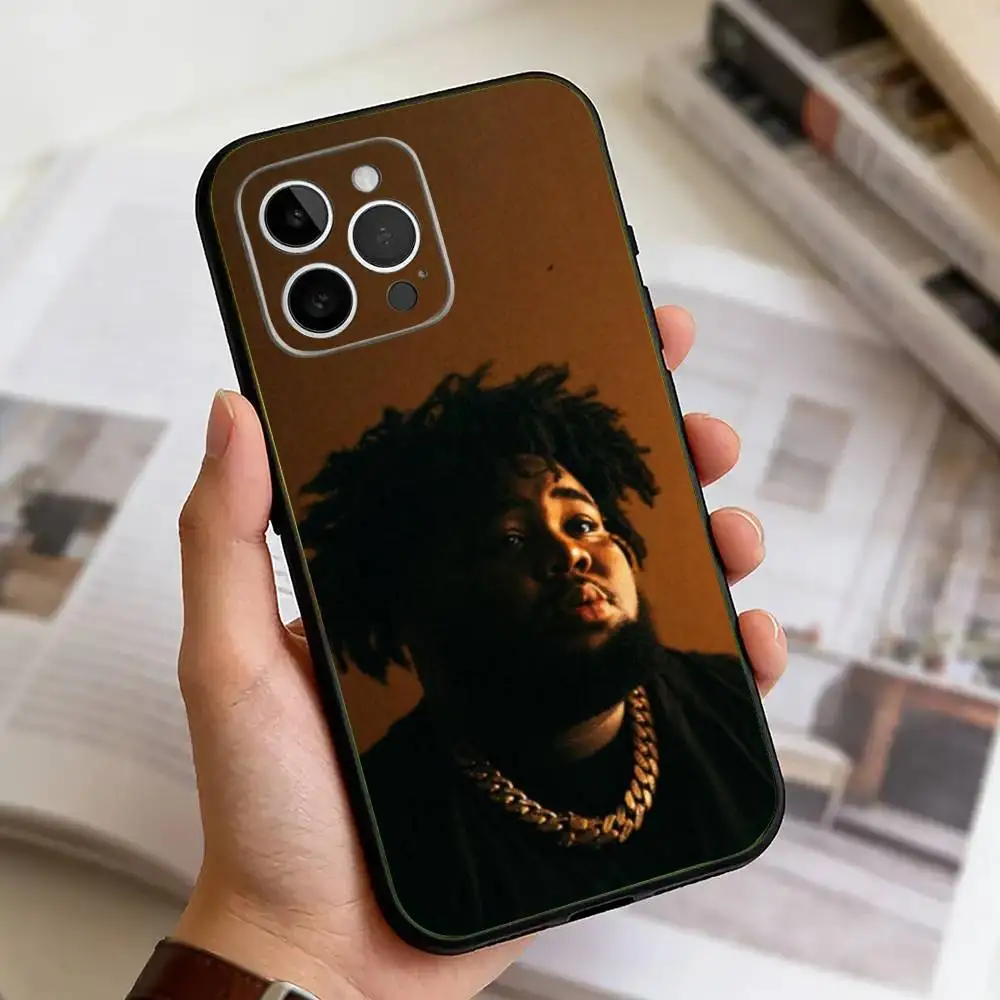 R-Rod wave Rapper Phone Case For iPhone11 12 13 14 15 16 17 Pro Max, Lightweight and practical Soft Black Cover