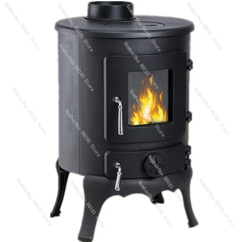 Wood-burning Fireplace Indoor Heating Iron Chimney decor fireplaces Fire Pit Large Bonfire European style firewood Fireplace