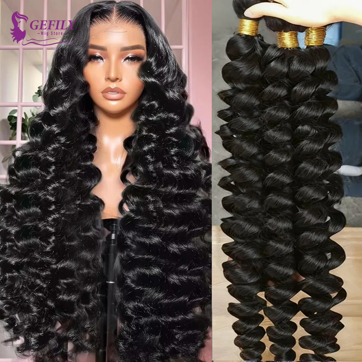 

Свободные волнистые пучки необработанных человеческих волос, 100% наращивание человеческих волос, 1/3/4 пучка, бразильские пучки Remy с двойным утком, волнистые пучки