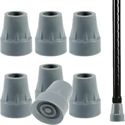 Rubber Trekking Pole Cap Walking Stick Crutch Cane Bottom Pads Cover Ferrule Non-slip Foot Cover Trekking Pole Cane Crutch Chair