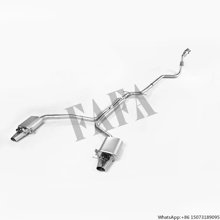 For  A6 ALLROAD Car Exhaust System High Performance Cat Back Exhaust Pipe Electric Valve Muffler Exhaust