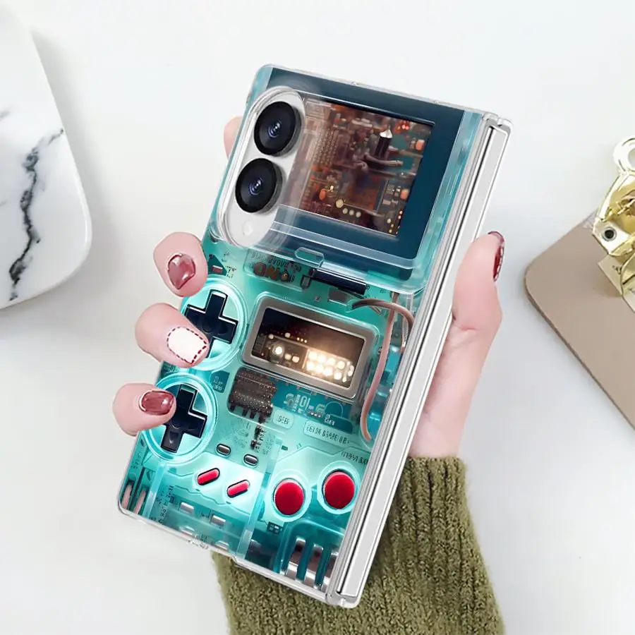 Advanced Mechanical Button Pattern Phone Cover Case for Samsung Galaxy Z Fold 8 PC Hard Luxury ZFold8 ZFold 8