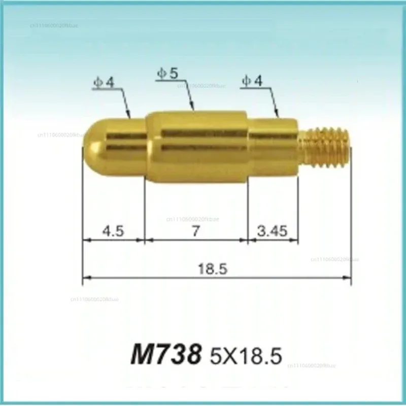 10pcs Po-go-pin Needle Power Supply M3 Threaded Spring Thimble Elastic Contact Battery Conductive Telescopic Probe Connector