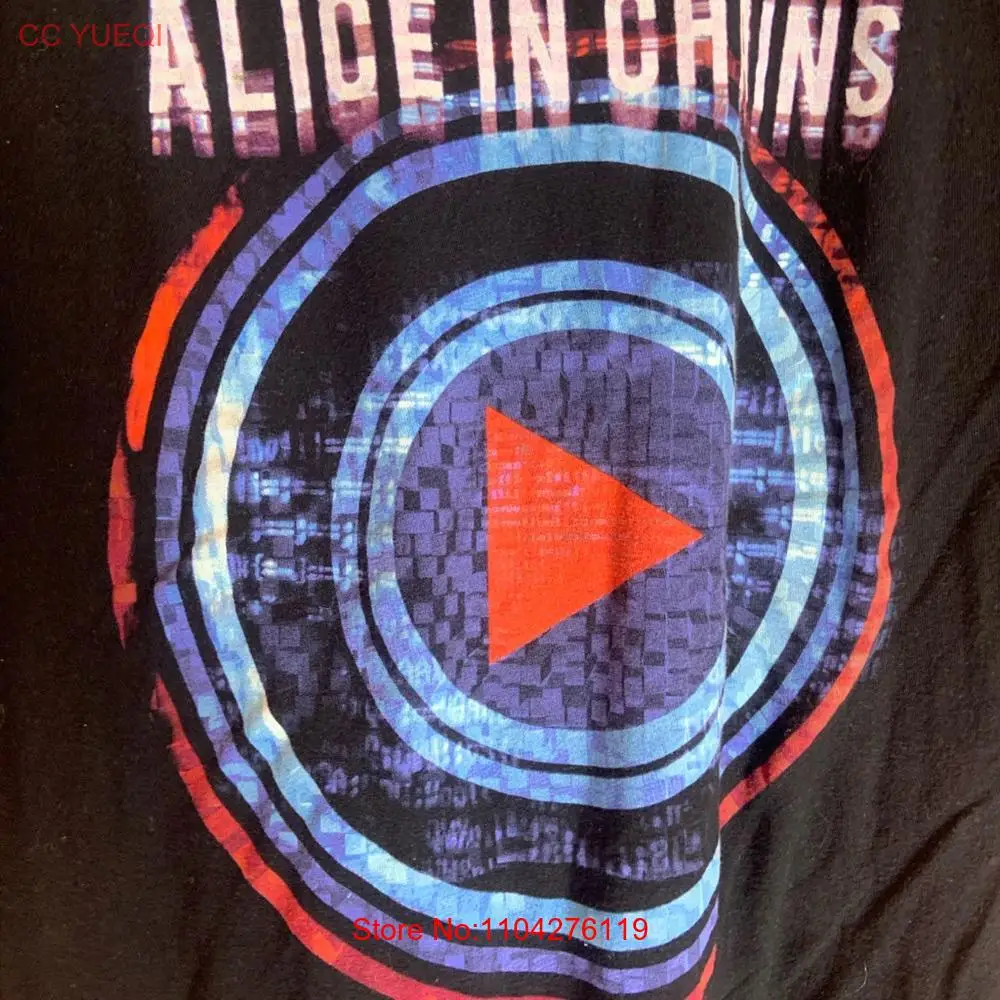 Alice In Chains large black graphic preowned T shirt long or short sleeves