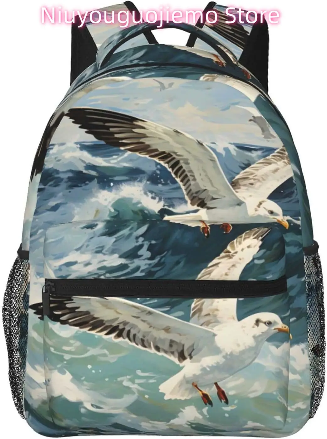 

laptop bag back to school Ocean Cute Seagull Lightweight Laptop Backpack Lightweight Multipurpose Travel Casual Daypack Unisex