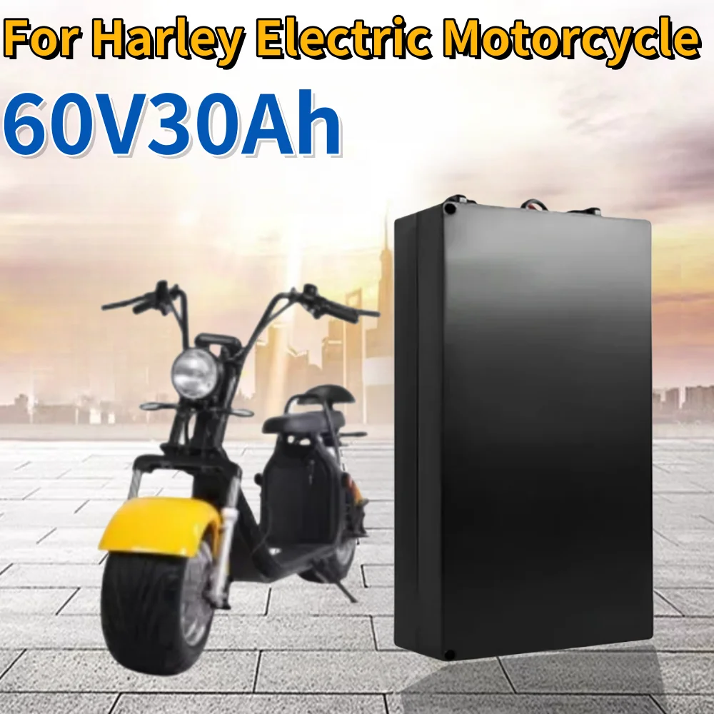 

60V 30Ah Large capacity rechargeable battery, for Harley electric motorcycle two-wheeled scooter to replace the lithium battery