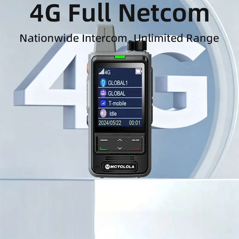 MOTOLOLA 4G SIM card lifetime free global POC walkie talkie 2.4-inch screen wireless support 5000 kilometers remote radio