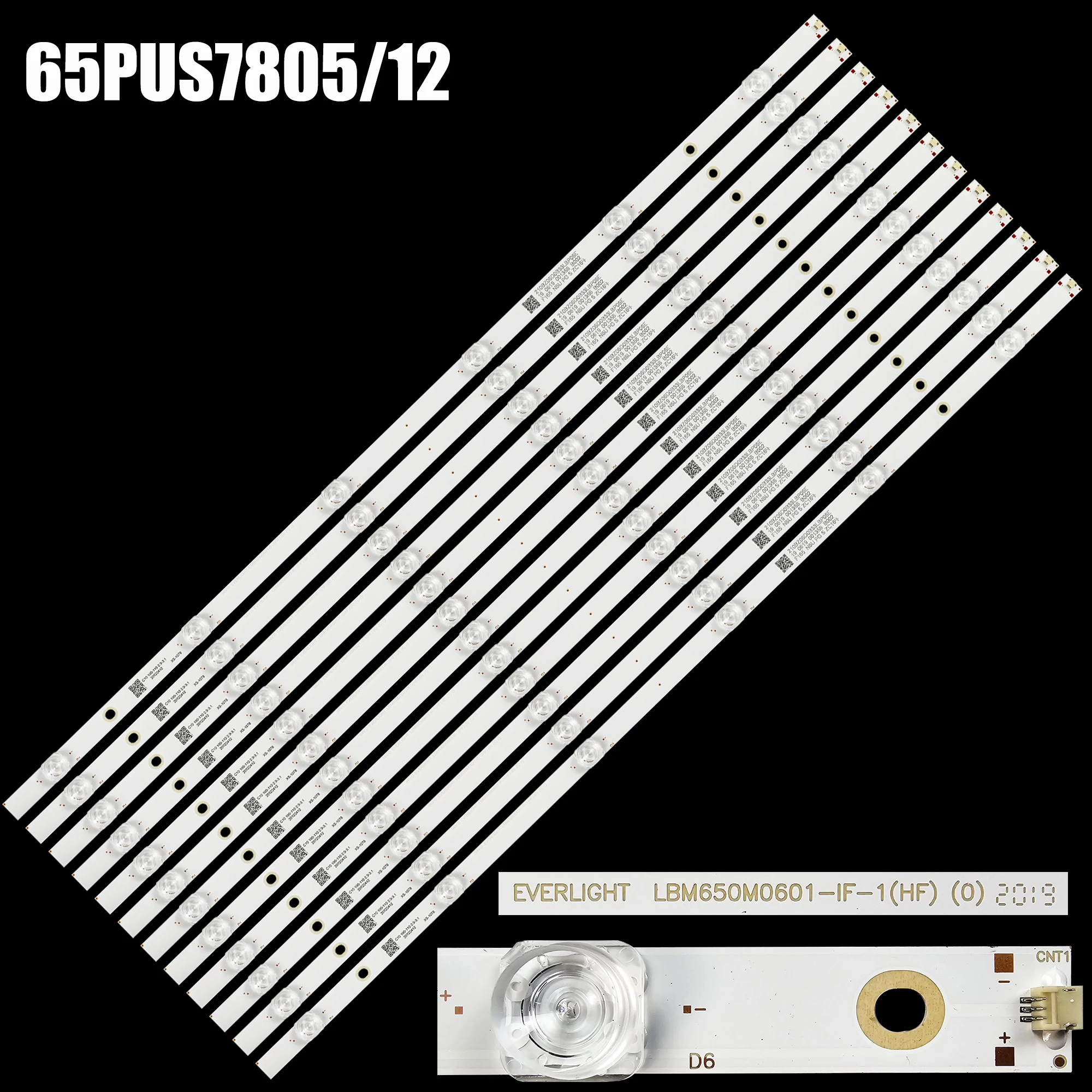 

LED backlight strip For 65PUS6504/12 65PUS6754 65PUS6704 65PUS7805/12 LB-GM3030-GJ0D226512X6PCT9-Y TPT650J1-QUBF