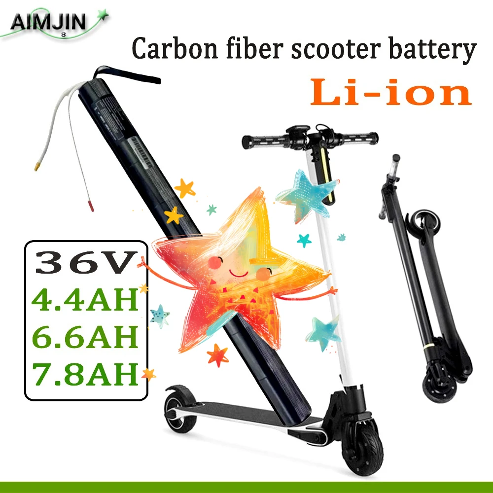 

24V With BMS 2025 100% New 4.4/6.6/8.8/10.4Ah 18650 Lithium Battery Pack For Carbon Fiber Scooter battery