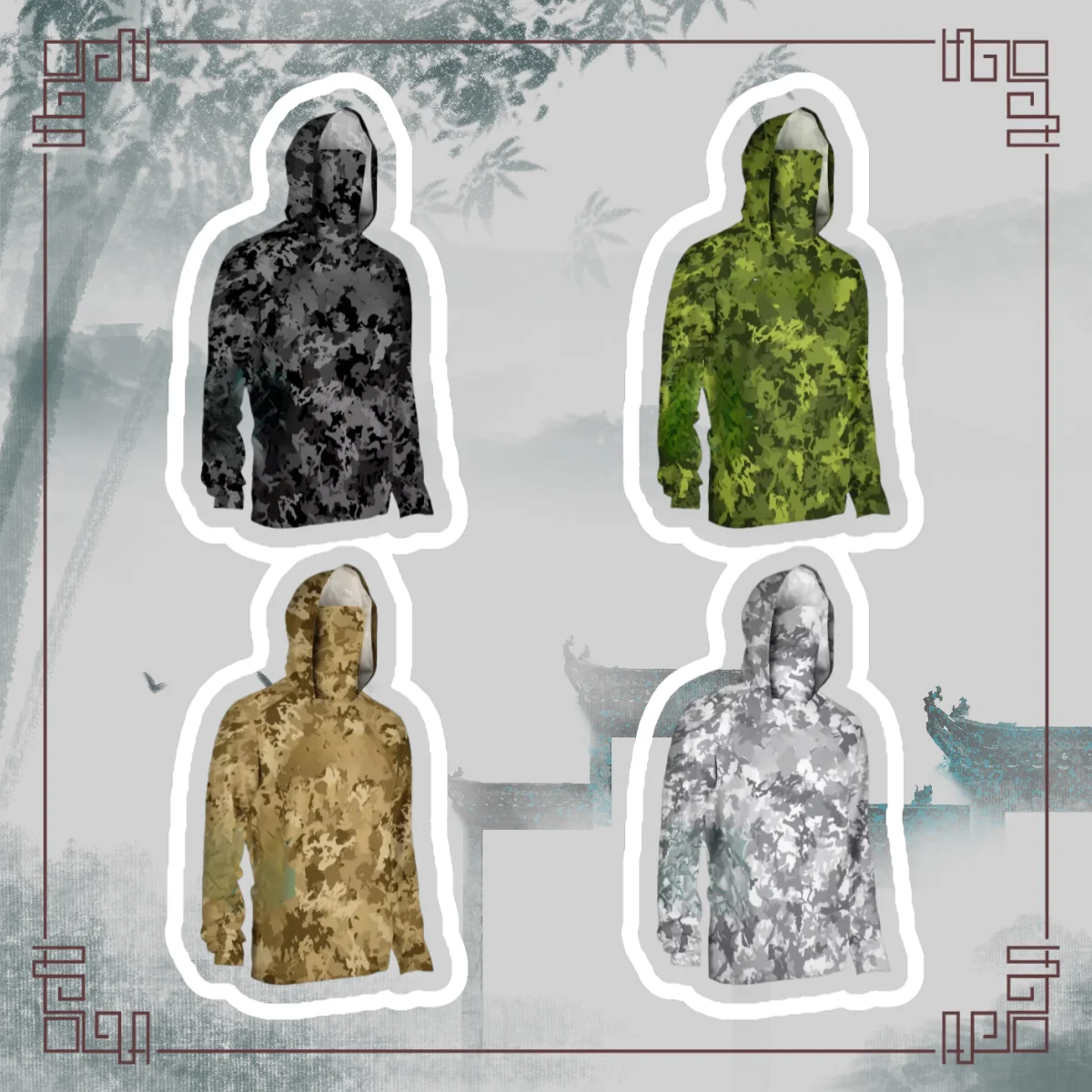 

Мужская рыболовная рубашка с длинным рукавом, защита от УФ-излучения, капюшон, UPF 50+, футболка с маской, одежда для рыбалки