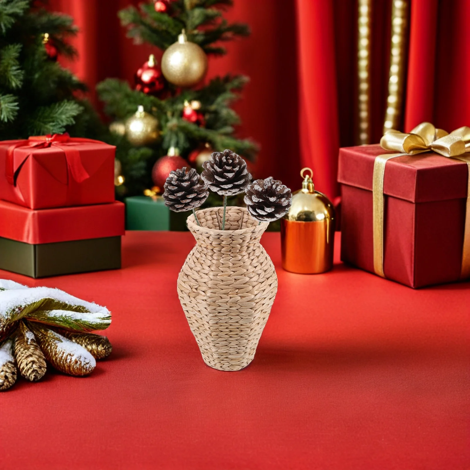 

30pcs Pine Cone Picks For Holidays: Natural Rustic Christmas Decorations Wreaths Garlands Winter Party Decoration Crafts