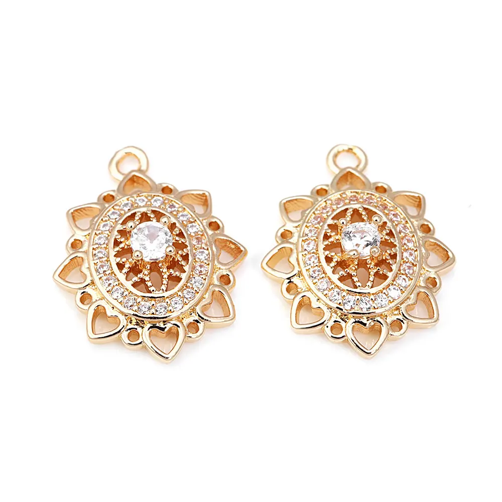 High Quality 18K Gold Color Brass and Zircon More Style Earrings Connect Charms Pendants Jewelry Making Diy Findings Accessories