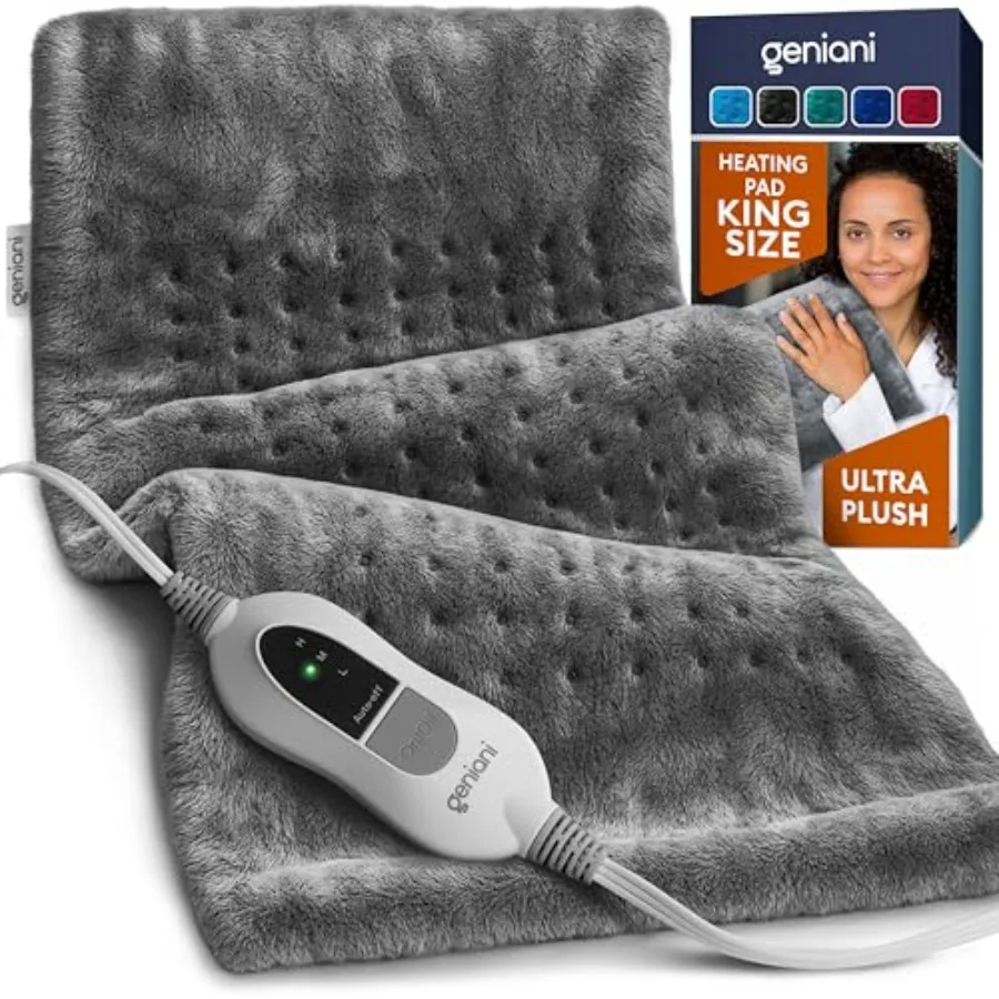 

Electric Heating Pad for Back Pain and Cramps Relief Electric Throw Auto Shut Off Machine Washable Heating Pad for Neck and Sho