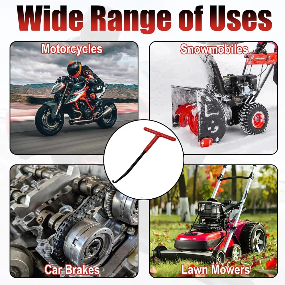 Motorcycle Exhaust Spring Hook T Shaped Handle Exhaust Pipe Spring Puller Installer Hooks Repair Tool for Springs Removal