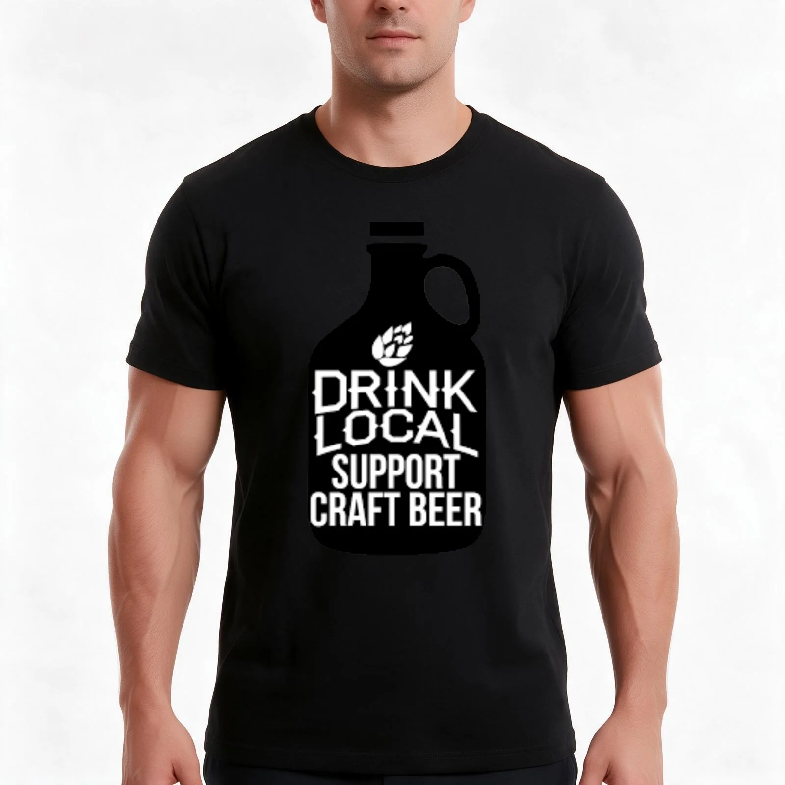 Drink Local Support Craft Beer T-Shirt Summer Casual Cotton Tee Oversized Streetwear Tops Vintage Graphic Print 100% Cotton