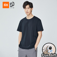 Xiaomi Mijia 90FUN T-shirts for Men Combed Cotton Spring Summer T Shirts Breathable Sweat Absorption Running Body Building