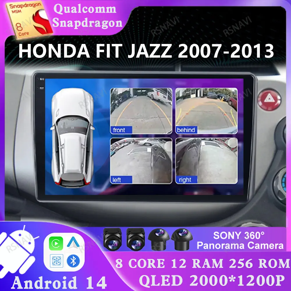 

Android 14 For HONDA FIT JAZZ 2007-2013 2 DIN Viedo Player AUTO 4G LTE Qualcomm Head Unit Navigation DSP 5G WIFI Multimedia GPS