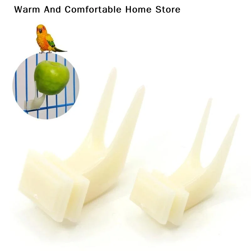 【W】5/10Pcs Bird Feeding With Fruit Forks 4 Pack Pet Supplies Plastic Food Rack Bird Feeder Outdoor Window Bird Feeder