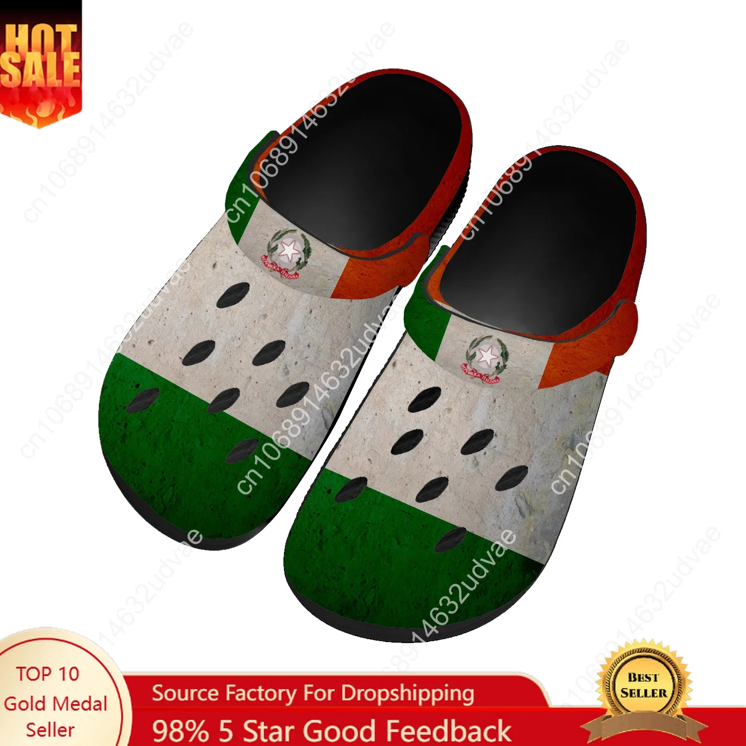 

Italy Flat Water Shoes Men Women Teenager Comfortable Fashion Home Garden Clogs Custom Sandals Beach Breathable Hole Slippers