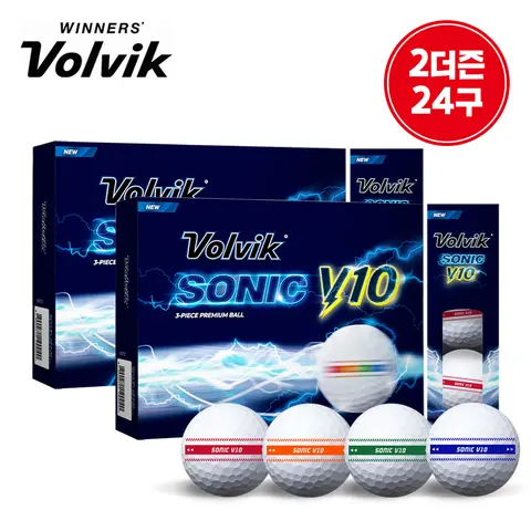 (2더즌24구) 볼빅 골프공 소닉 V10 소프트 트랙 3피스