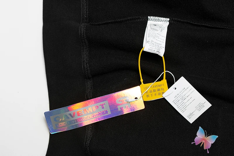 CAVEMPT Hoodies Black Patchwork Striped Cardigan Fashionable Street Casual Zipper Hooded Jacket Men Women Sweatshirts - Image 5