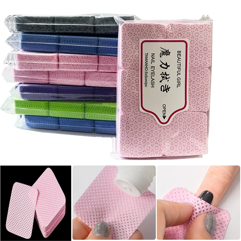 New 540PCS Lint Free Nail Wipes Napkins Nail Cleaning Wipes for Manicure Cotton for Fluffy Nails Degreaser Nail Cleaner XJ03