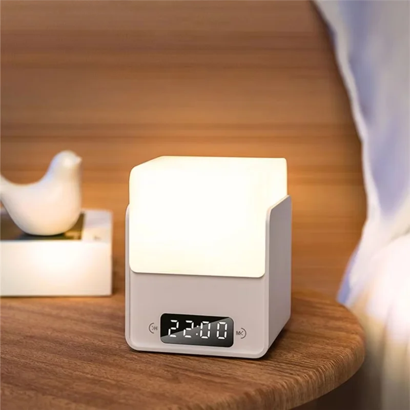

AAAN-USB Charging LED Night Light Fun & Simple Design Multifunctional Electronic Clock Light