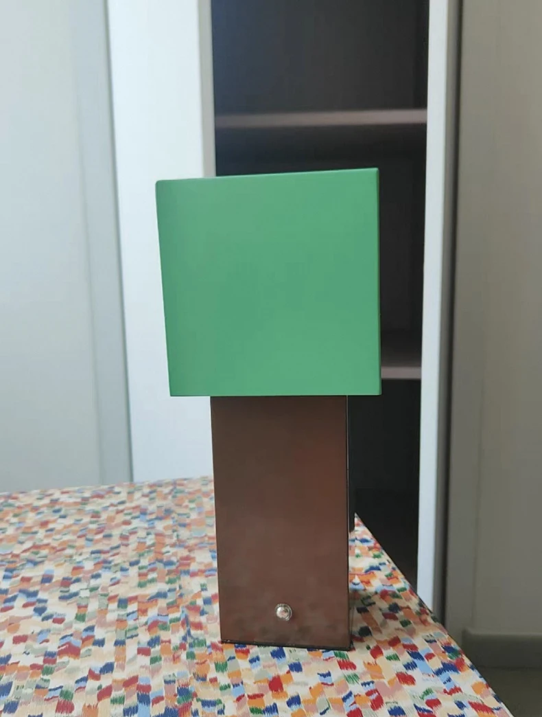Blue Chrome Green Brown Metal Table Light Dimmable