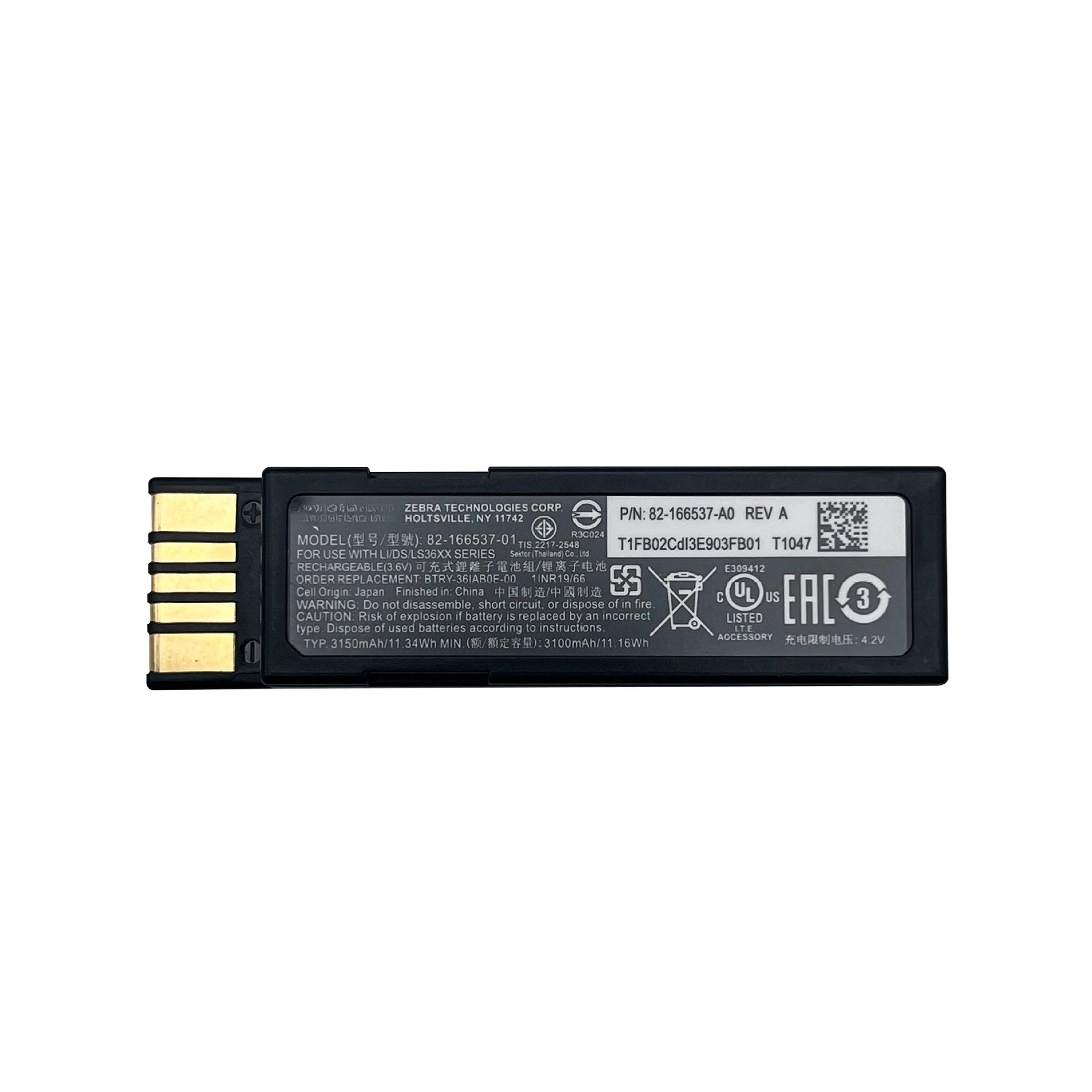 New 3150mah 3.6V Battery for Zebra DS3678 Scanner Battery 82-166537-0 Scanning and Collection Equipment