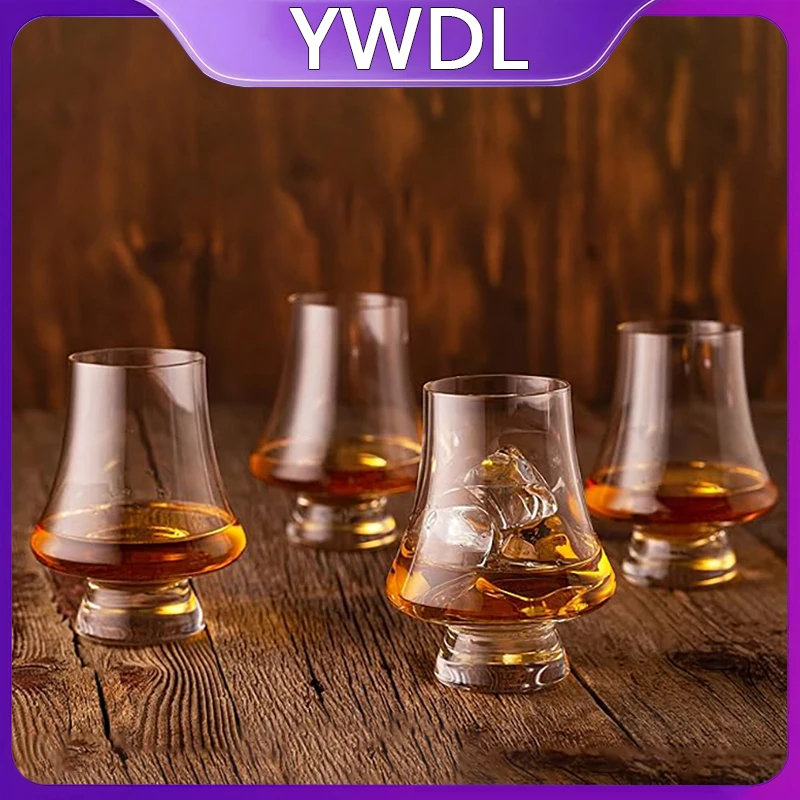 2/4pcs Tasting Glasses Set Of 250ml Lead-free Crystal Glass Whiskey Cup Smelling Wine Glasses Cocktail Glasses Bar Restaurant