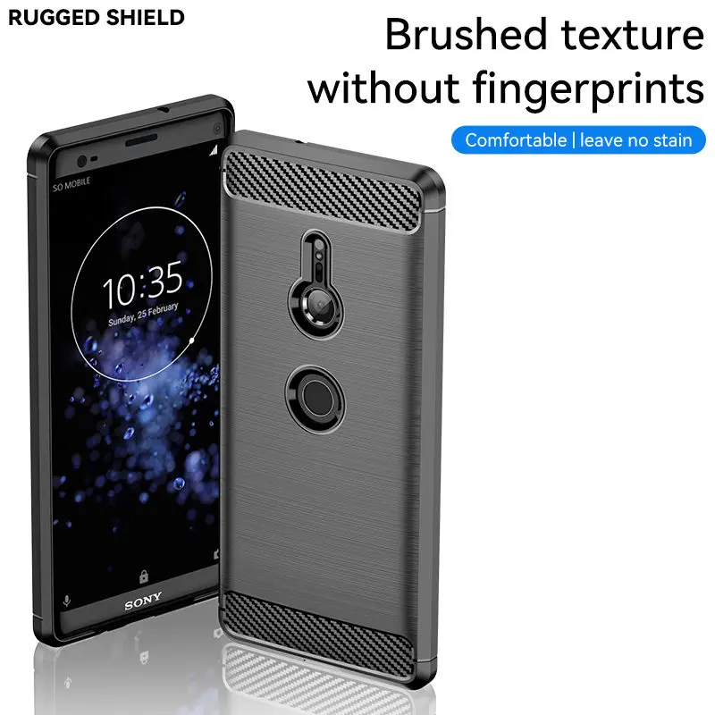 For Sony Xperia XZ3 H9436 H8416 Case Carbon Fiber Skin Soft Silicone TPU Cover Phone Case For Sony Xperia XZ3 H9436 H8416 H9493