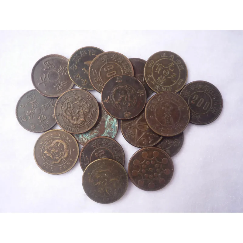 Collect Chinese bronze 15pc Coin China Old Dynasty Antique Currency Cash