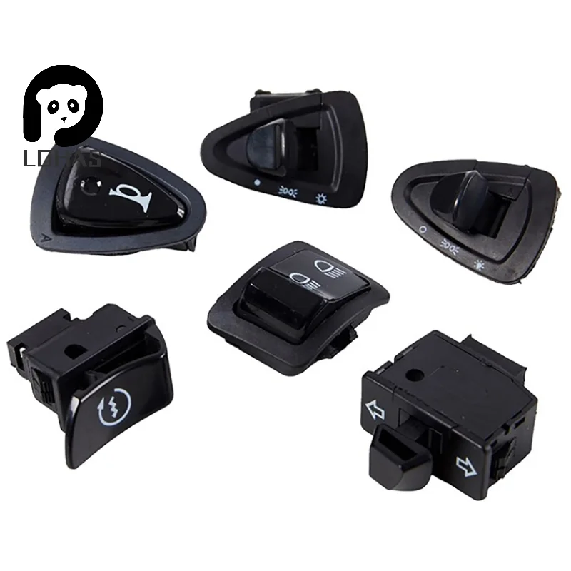 دراجة نارية بدء التبديل القرن ضوء بدوره إشارة عالية منخفضة شعاع زر التبديل موصلات ل سكوتر دراجة نارية الدراجة الملحقات