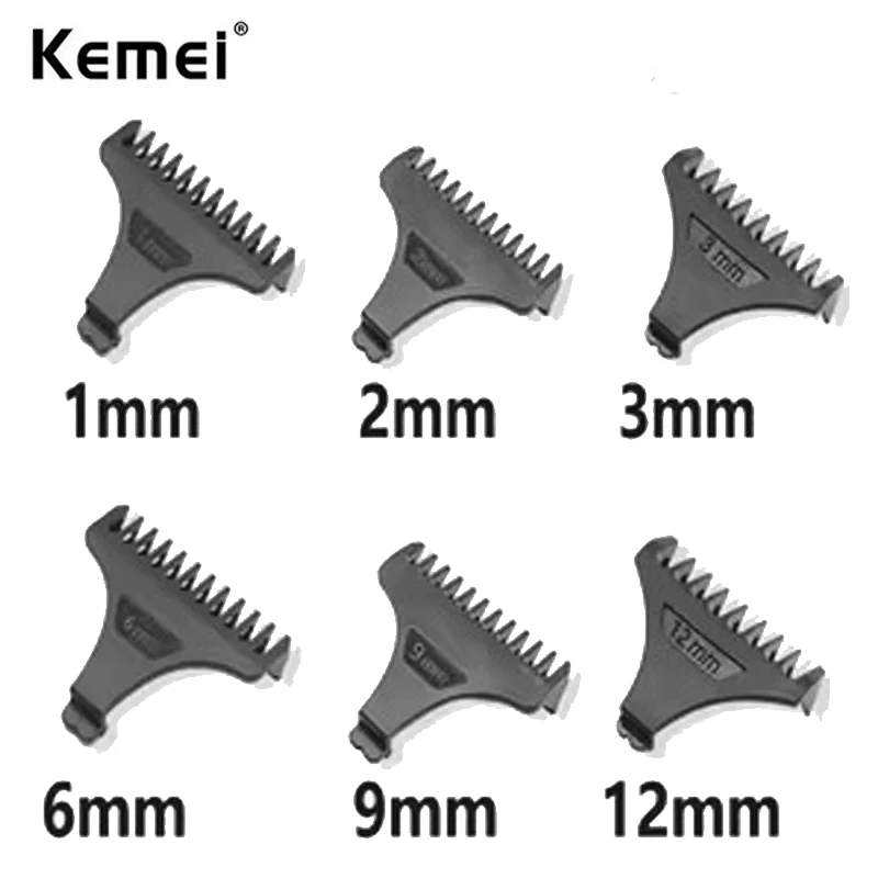 Kemei 0mm Hair Trimmer Limit Comb Universal Black Guards Hairdresser Hair Cutting Guide for KM-5027 KM-1949 KM-9163 KM-5098