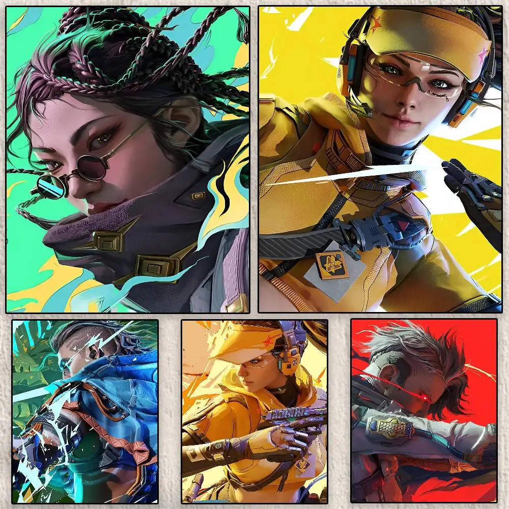 

Hot Game F-Fragpunks Anime Poster Modern Waterproof HD Wall Art Decal Self-Adhesive Aesthetic Decor for Home Living Room Bedroom