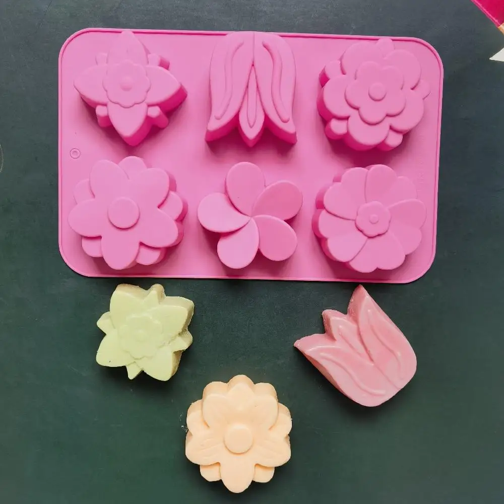 Kinds Flower Silicone Molds Different Flower-shaped Baking Molds Suitable for Soap and Candle Making Cake Chocolate Jelly mould