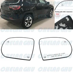 For Jeep Compass 2017 2018 2019 2020 2021 US Version 1 Pair Heated Blind Spot Rear Mirror Glass Car accessories