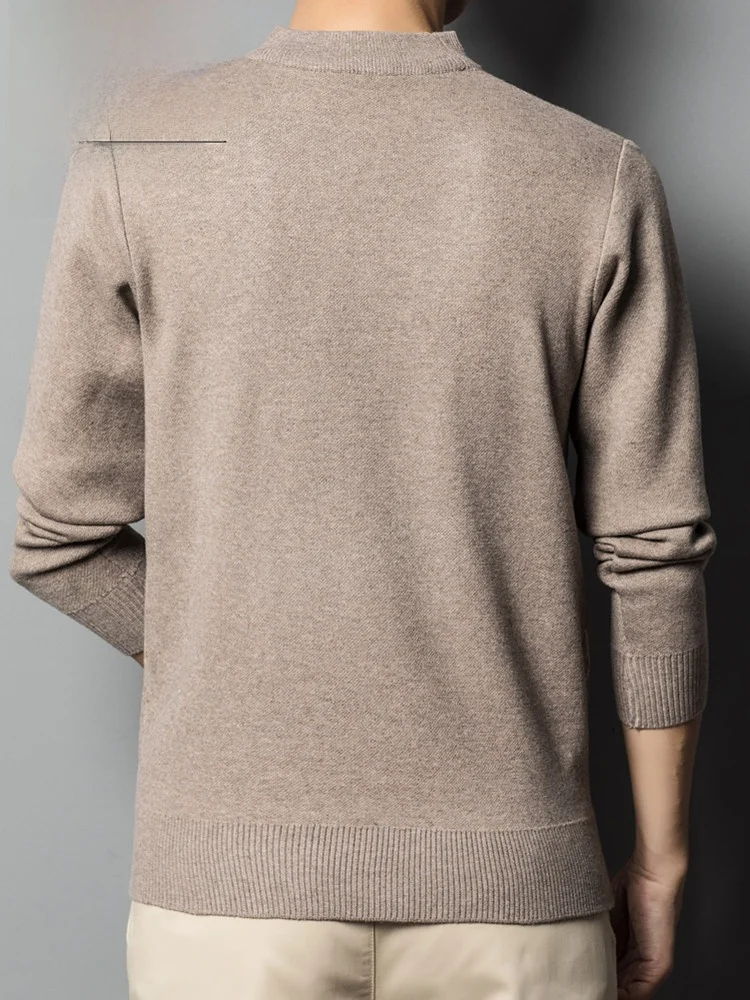 Thiened Pure Camere вязаный свитер мужской повседневный зимний теплый свитер с высоким воротником свободного покроя шерстяной свитер TUCANO